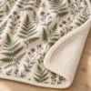 Meadow Fern Sherpa Blanket — detail design mockup