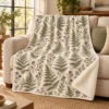 Meadow Fern Sherpa Blanket — lifestyle design mockup