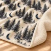 Woodland Moon Sherpa Blanket — detail design mockup