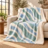 Coastal Drift Sherpa Blanket — lifestyle design mockup