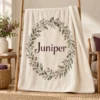 Juniper Name Sherpa Blanket — main design mockup