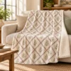 Garden Lattice Sherpa Blanket — lifestyle design mockup