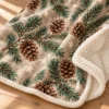 Pinecone Hearth Sherpa Blanket — detail design mockup
