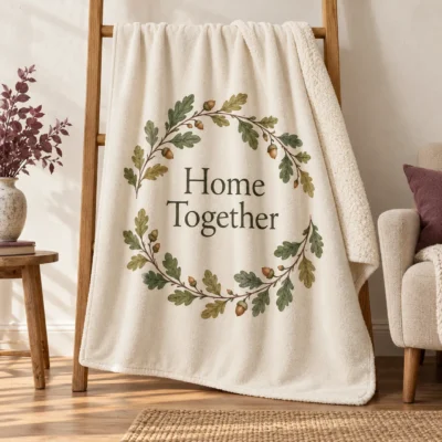 Home Together Sherpa Blanket — main design mockup