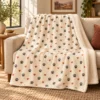 Pawprint Patch Sherpa Blanket — lifestyle design mockup
