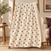 Pawprint Patch Sherpa Blanket — main design mockup