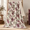Winter Berry Sherpa Blanket — main design mockup