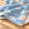 Cloud Sail Plush Fleece Blanket — detail design mockup