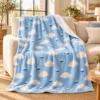 Cloud Sail Plush Fleece Blanket — lifestyle design mockup