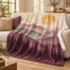 Mountain Morning Plush Fleece Blanket — lifestyle design mockup