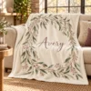 Willow Name Plush Fleece Blanket — lifestyle design mockup