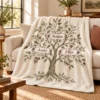 Family Branches Plush Fleece Blanket — lifestyle design mockup