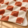 Terracotta Tiles Plush Fleece Blanket — detail design mockup