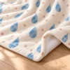 Rainy Day Dots Plush Fleece Blanket — detail design mockup