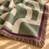 Riverbend Geometry Woven Throw — detail design mockup