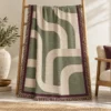 Riverbend Geometry Woven Throw — main design mockup
