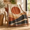 Desert Sun Woven Throw — lifestyle design mockup
