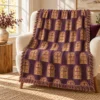 Loft Window Woven Throw — lifestyle design mockup