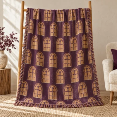 Loft Window Woven Throw — main design mockup