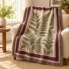 Heritage Fern Woven Throw — lifestyle design mockup