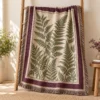 Heritage Fern Woven Throw — main design mockup
