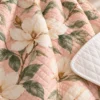 Magnolia Calm Quilted Throw — detail design mockup