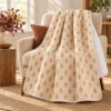 Golden Grove Quilted Throw — lifestyle design mockup