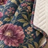 Moonlit Garden Quilted Throw — detail design mockup