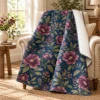 Moonlit Garden Quilted Throw — lifestyle design mockup