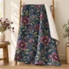 Moonlit Garden Quilted Throw — main design mockup
