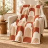 Patchwork Arches Quilted Throw — lifestyle design mockup