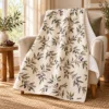 Olive Leaf Quilted Throw — lifestyle design mockup