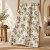 Olive Leaf Quilted Throw — main design mockup