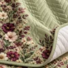 Blooming Border Quilted Throw — detail design mockup