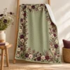 Blooming Border Quilted Throw — main design mockup