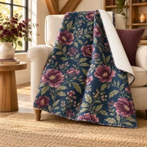 Moonlit Garden Quilted Throw — feature baby 3 design illustration